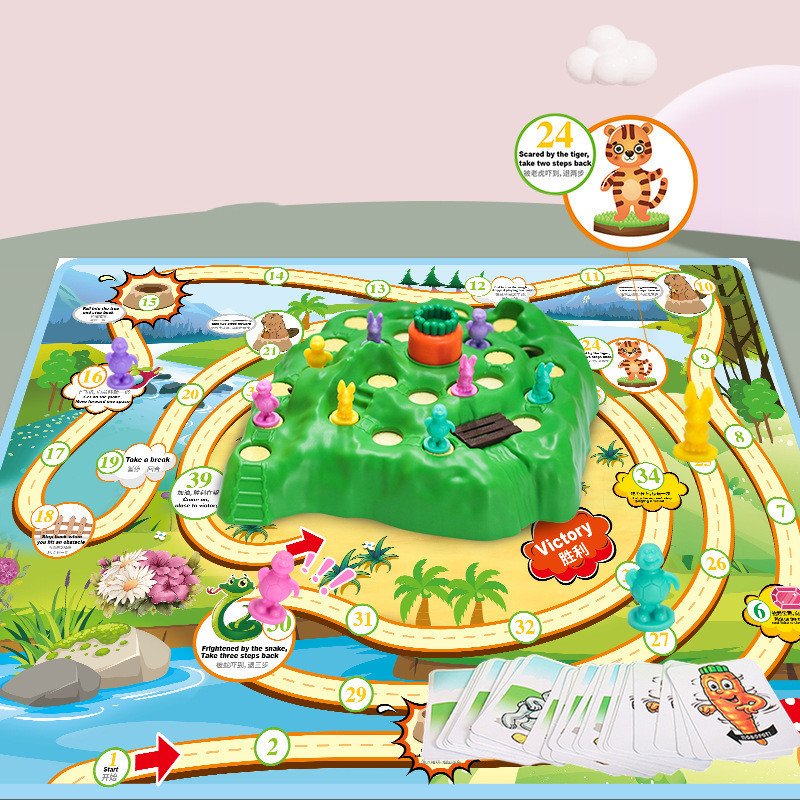8d6ed452-3ffe-445d-ae13-0fc16b14f55f.jpg Children's Turtle And Hare Racing Toys Cross-country Race Table Games - Image 1